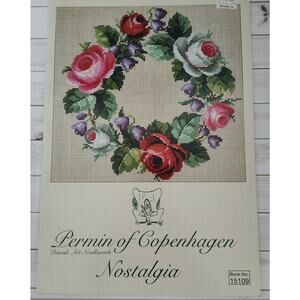 Permin of Copenhagen Nostalgia Flower Floral Cross Stitch Patterns